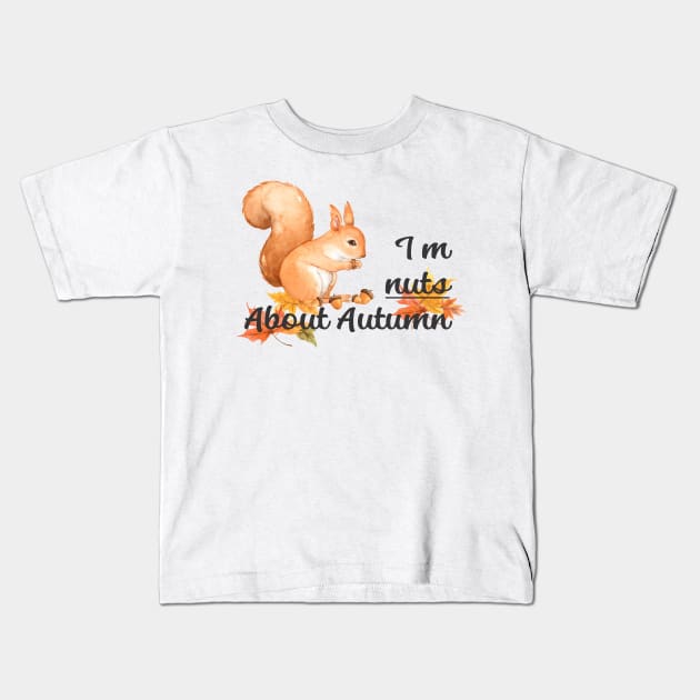 Nuts About Autumn Kids T-Shirt by TNMGRAPHICS